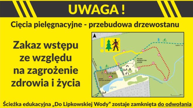 Utrudnienia na szlakach - prace leśne na ścieżce "Do Lipkowskiej Wody"