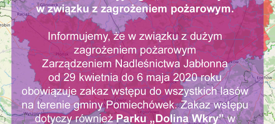 Niestety znów zakaz wstępu do lasu.