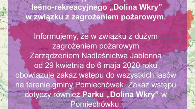 Niestety znów zakaz wstępu do lasu.
