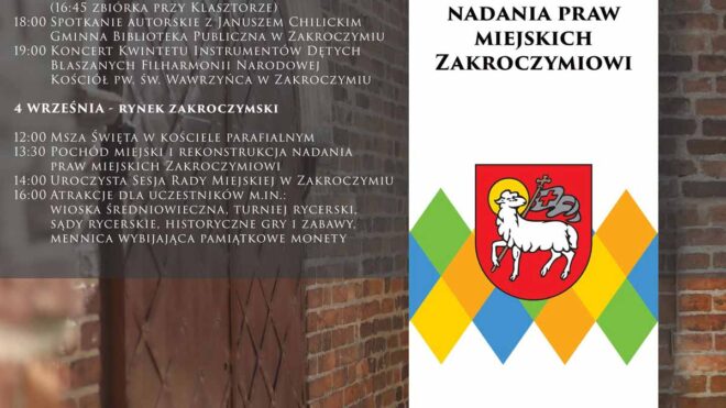 600 lecie nadania praw miejskich Zakroczymiowi