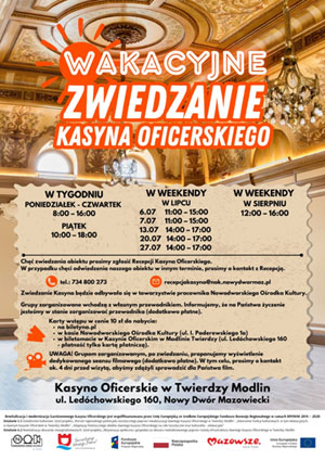 Wakacyjne zwiedzanie Kasyna Oficerskiego w Twierdzy Modlin