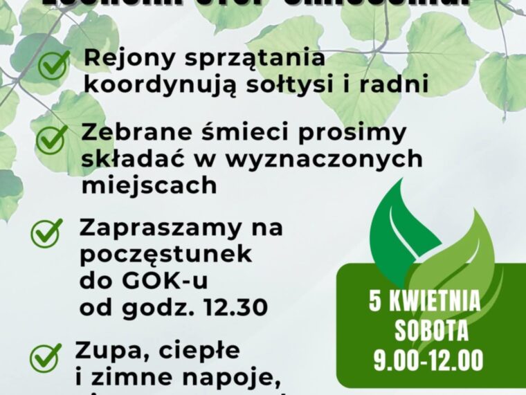 Wspólne sprzątanie gminy Leoncin. Stop śmieceniu.