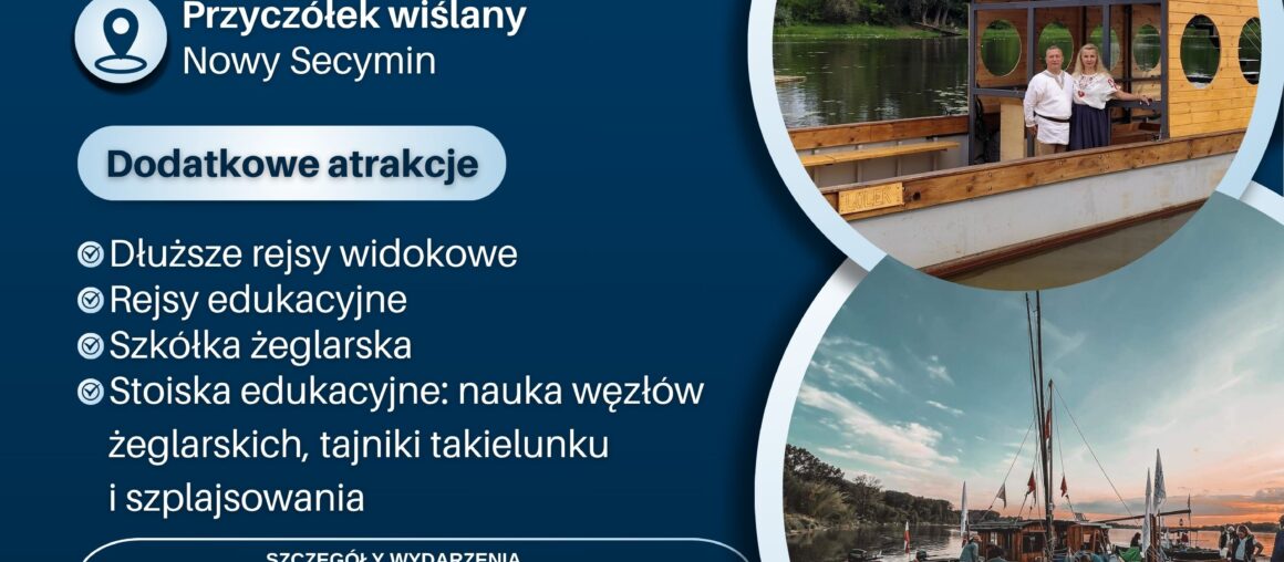 Prom pieszo rowerowy Nowy Secymin-Wychódźc będzie pływał w każdy weekend wakacji.
